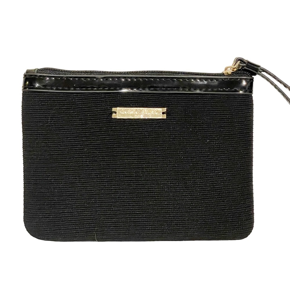 Giorgio Armani Small Fabric Black Beauty Pouch Wristlet NEW